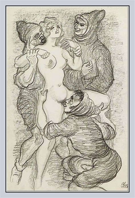 Nude and erotic art Székely Alexander Monks torture 1938