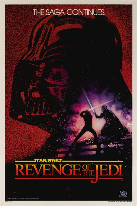 Revenge Of The Jedi First Advance And Tri Folded Poster Drew Struzan