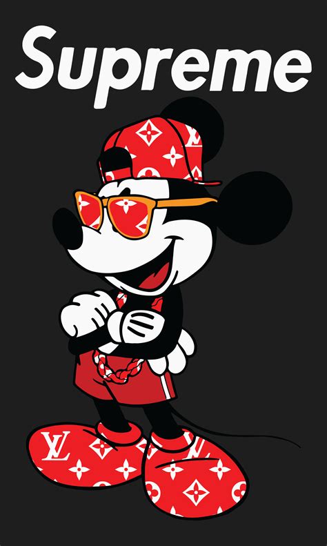 Mickey Mouse Supreme Svg Mickey Supreme Fashion Svg Suprem Inspire