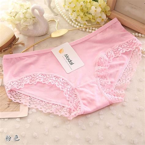 Womans Lace Sexy Panties Solid Colour Modal Comfy Seamless Women Panty