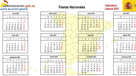 Calendario Laboral Estos Son Los Festivos Y Puentes Nacionales