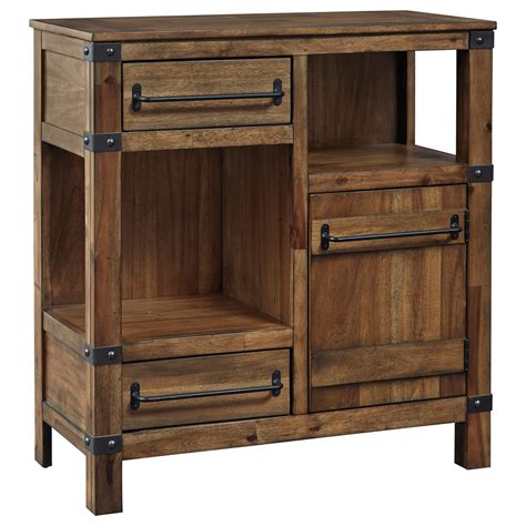 Signature Design By Ashley Roybeck Rustic 2 Drawer Accent Cabinet With