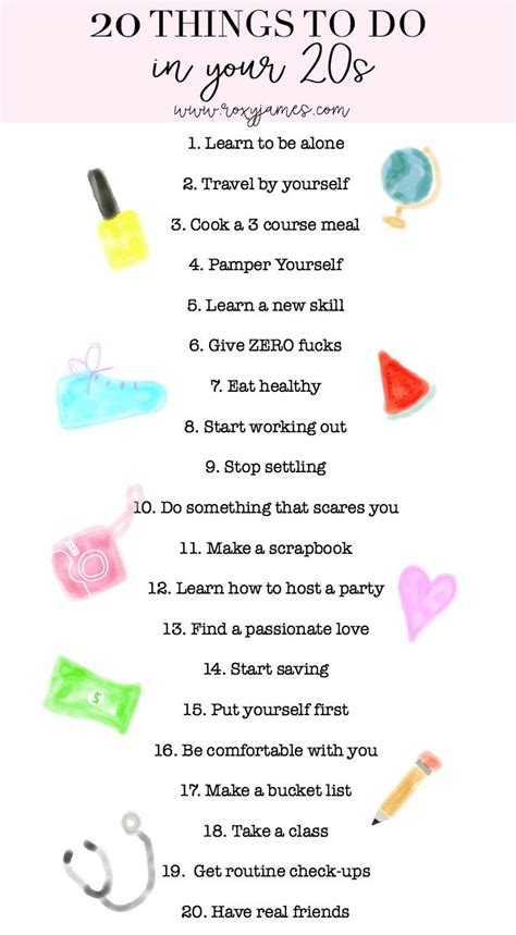 20 Things You Need To Do In Your 20s Life Goals List Bucket List