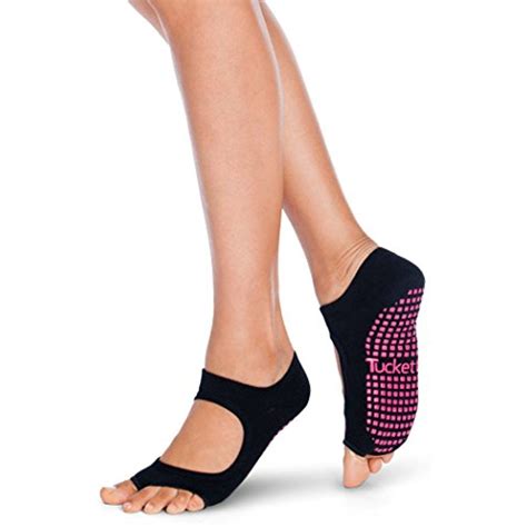 Tucketts Womens Yoga Socks Toeless Non Slip Skid Grippy Low Cut Socks For Yoga Pilates Barre