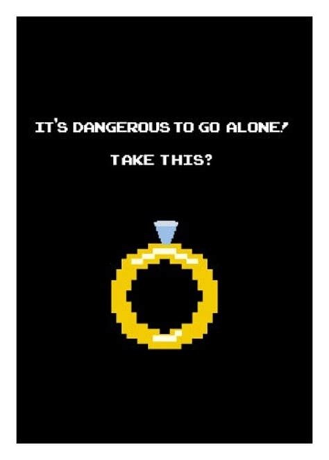 Items Similar To Wedding Its Dangerous To Go Alone Geeky Greeting Card