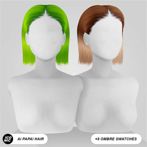 Absolutelyiconic Iconic Ai Papai Hair Sims 4 Sims