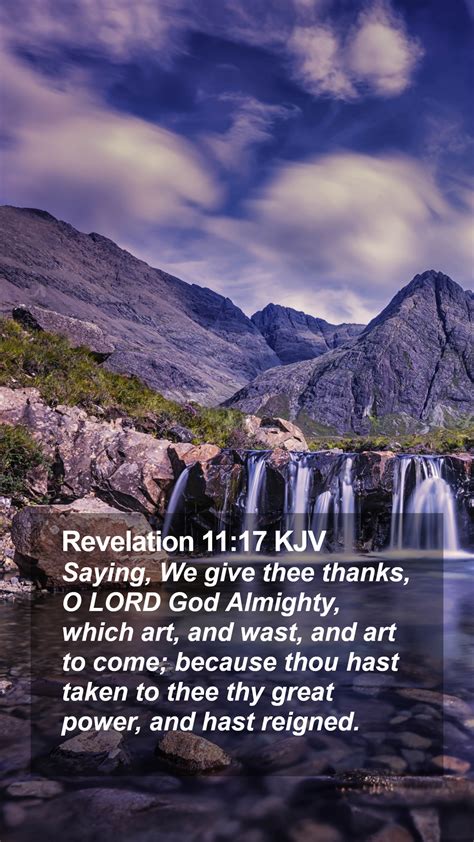 Revelation 1117 Kjv Mobile Phone Wallpaper Saying We Give Thee