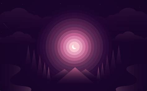 1920x1200 Resolution Forest Purple Gradient 1200p Wallpaper