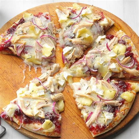Cranberry Brie And Turkey Pizza Recipe Turkey Pizza Pizza Recipes