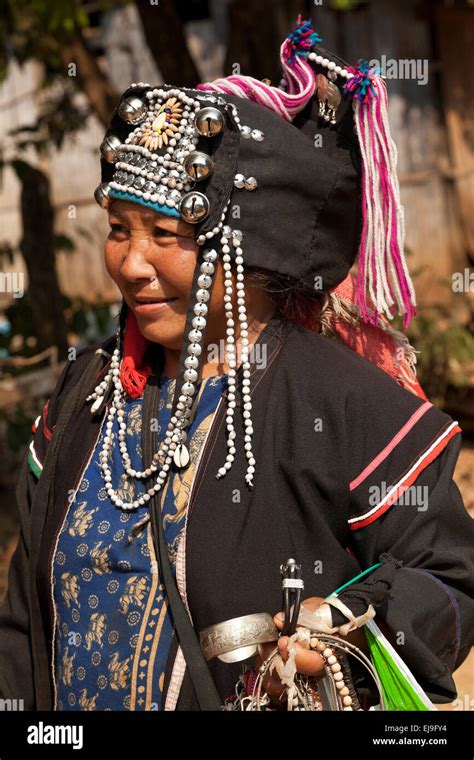 Akha Woman Northern Thailand Stock Photo Alamy