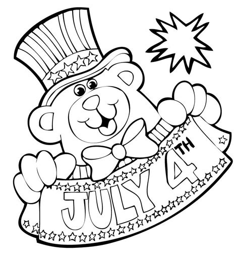4th Of July Printable Coloring Pages Coloring Home