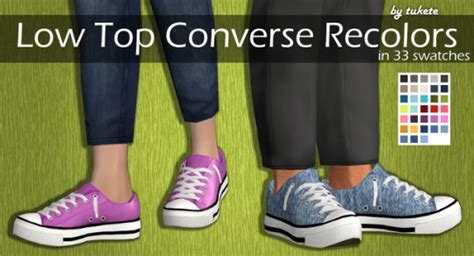 Tukete Low Top Converse Recolors Sims 4 Downloads