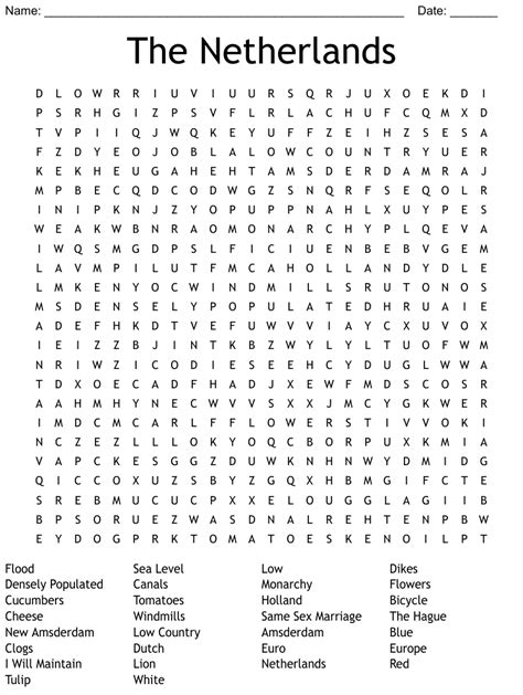 The Netherlands Word Search WordMint