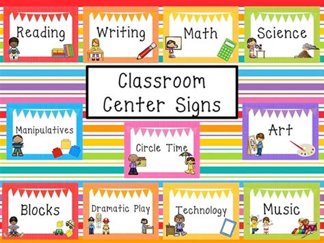 11 Printable Classroom Center Signs And Posters Digital Educational