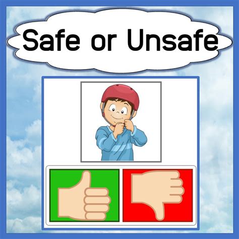 Safe And Unsafe Scenario Cards Printable Cards