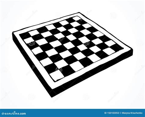 Chess Board Vector Drawing Stock Vector Illustration Of Cartoon