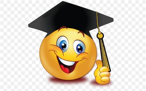 Graduation Ceremony Emoticon Smiley Emoji Graduate University Png