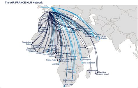 Air France Route Map Africa And The Middle East