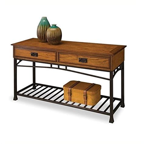 Home Styles 5050 22 Modern Craftsman Sofa Table Distressed Oak Finish