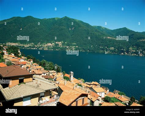 View From Laglio Lake Como Lombardy Italian Lakes Italy Europe Stock