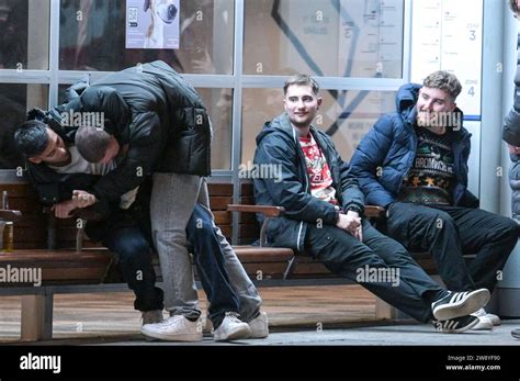 Birmingham 22nd December 2023 Friends Tussle On Broad Street In