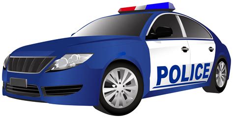 Blue Police Car Clipart