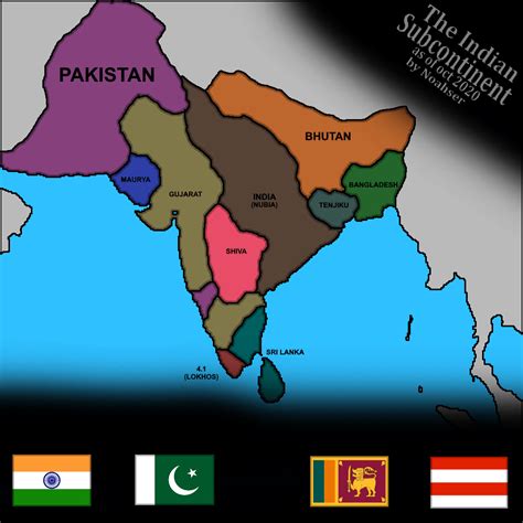 The Indian Subcontinent Is Located Middle East Political Map