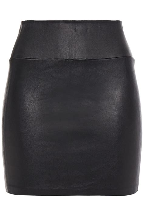 Black Stretch Leather Mini Skirt Sprwmn The Outnet