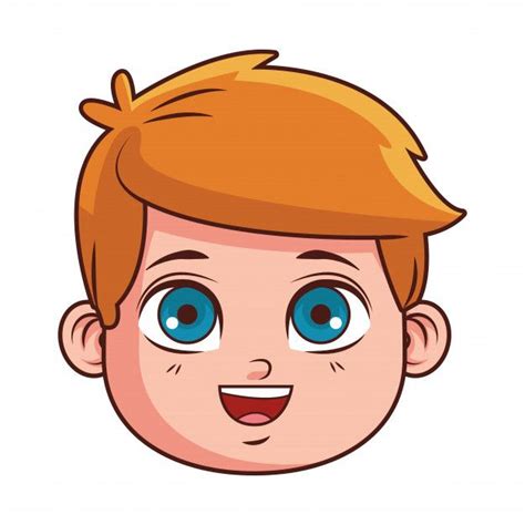 Premium Vector Cute Boy Face Cartoon Cute Cartoon Faces Cartoon