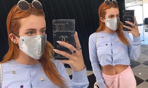 Bella Thorne Shows Toned Tummy In Cropped Cardigan After Earning 1million In First Day On