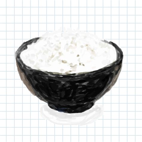 Hand Drawn White Rice Watercolor Style Download Free Vectors Clipart