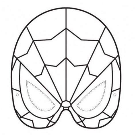 Mascara De Spiderman Para Colorear Mascara Hombre Arana Mascaras De