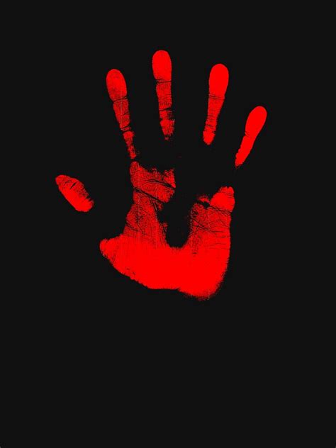 Red Right Hand T Shirt For Sale By Larrymcfarland Redbubble Hand