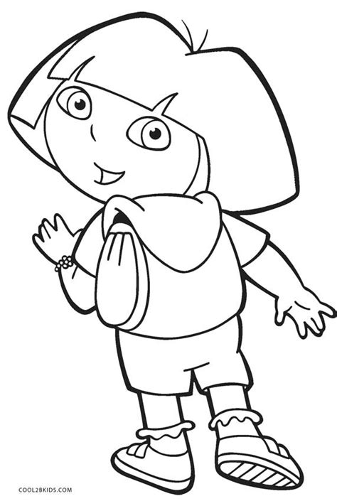 Dora The Explorer Coloring Page Dora Coloring Monkey Coloring Pages