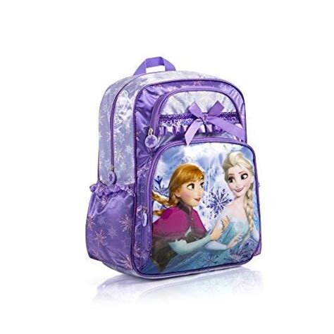 Disney Frozen Anna Elsa Deluxe Large 16 Backpack Purple Purple