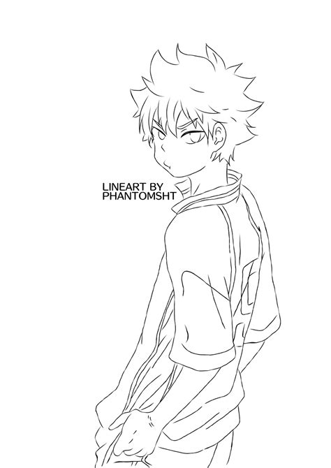 Lineart Hinata Shouyou Haikyuu By Phantomsht On Deviantart