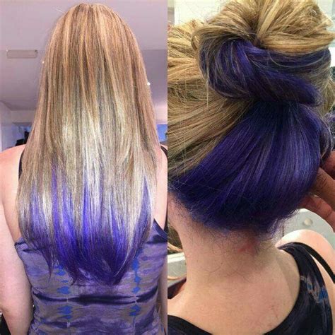 Purple hair mask for blonde, platinum & silver hair. Blonde hair with purple underneath | Underlights hair ...