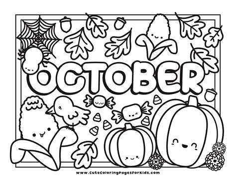 October Coloring Pages Cute Coloring Pages For Kids