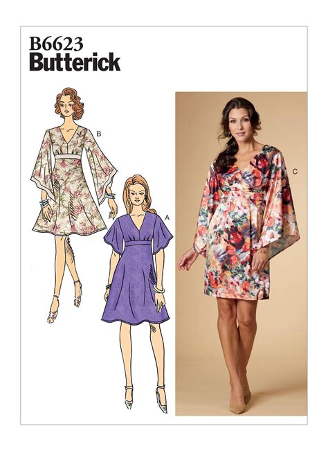B6623 Misses Dress Sewing Pattern Butterick Patterns Patron