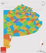Political 3D Map of Buenos Aires, cropped outside