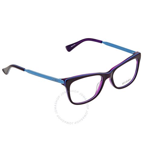 Guess Unisex Purple Round Eyeglass Frames Gu248708151 664689696499 Eyeglasses Jomashop