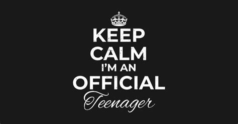 Keep Calm Im An Official Teenager Funny 13th Birthday Party T Shirt