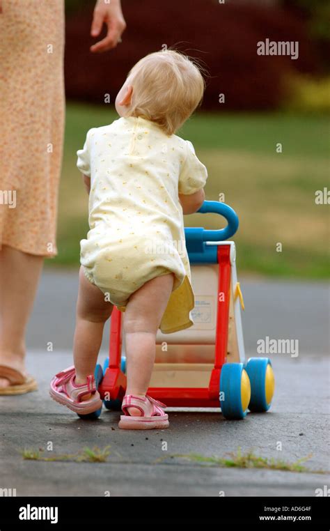 Baby Toddler Child First Steps Walking Step Learing To Walk 1 One Stock