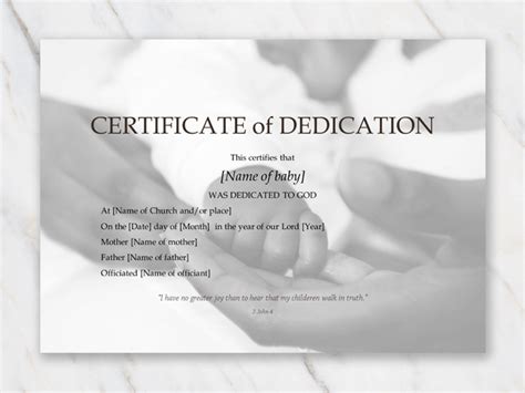 Baby Dedication Form Template Hq Printable Documents