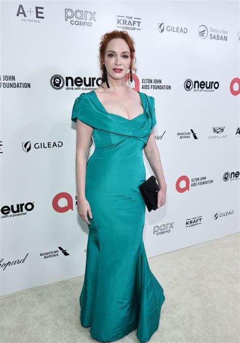 Christina Hendricks Elton John Aids Foundations Oscars Viewing Party Celebmafia