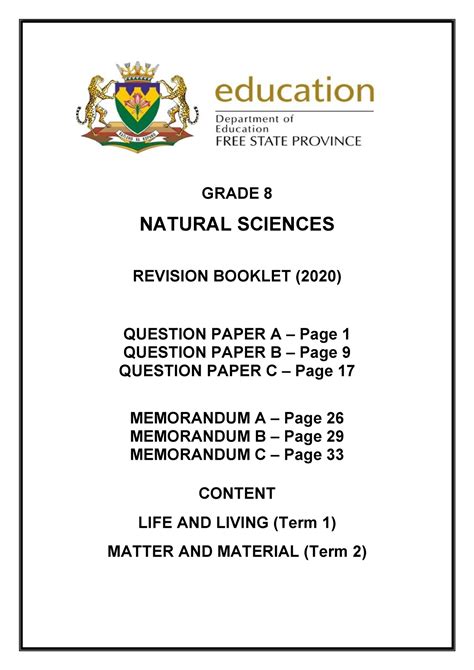 Ns Grade Revision Papers Booklet June Grade