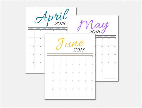 Free 2018 Printable Calendar Food Life Design