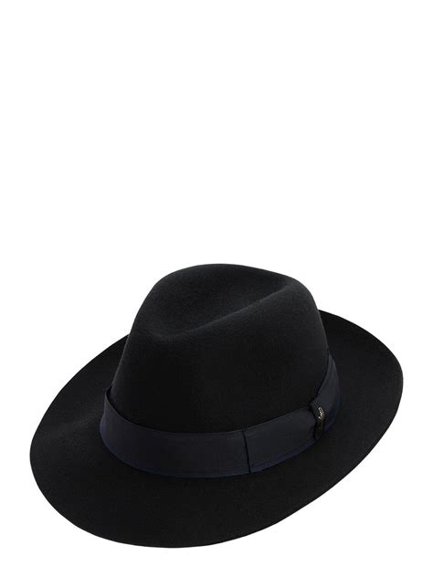 Borsalino Cashmere Fedora Hat In Black For Men Lyst