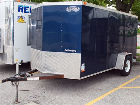 Blue 6x12 Enclosed Cargo Utility Trailer Rental Ic And Cr Iowa
