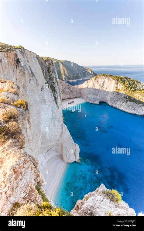 Famous Navagio Shipwreck Beach Zakynthos Greek Islands Greece Stock